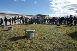 La Fura i una servidora durant l'exhibició